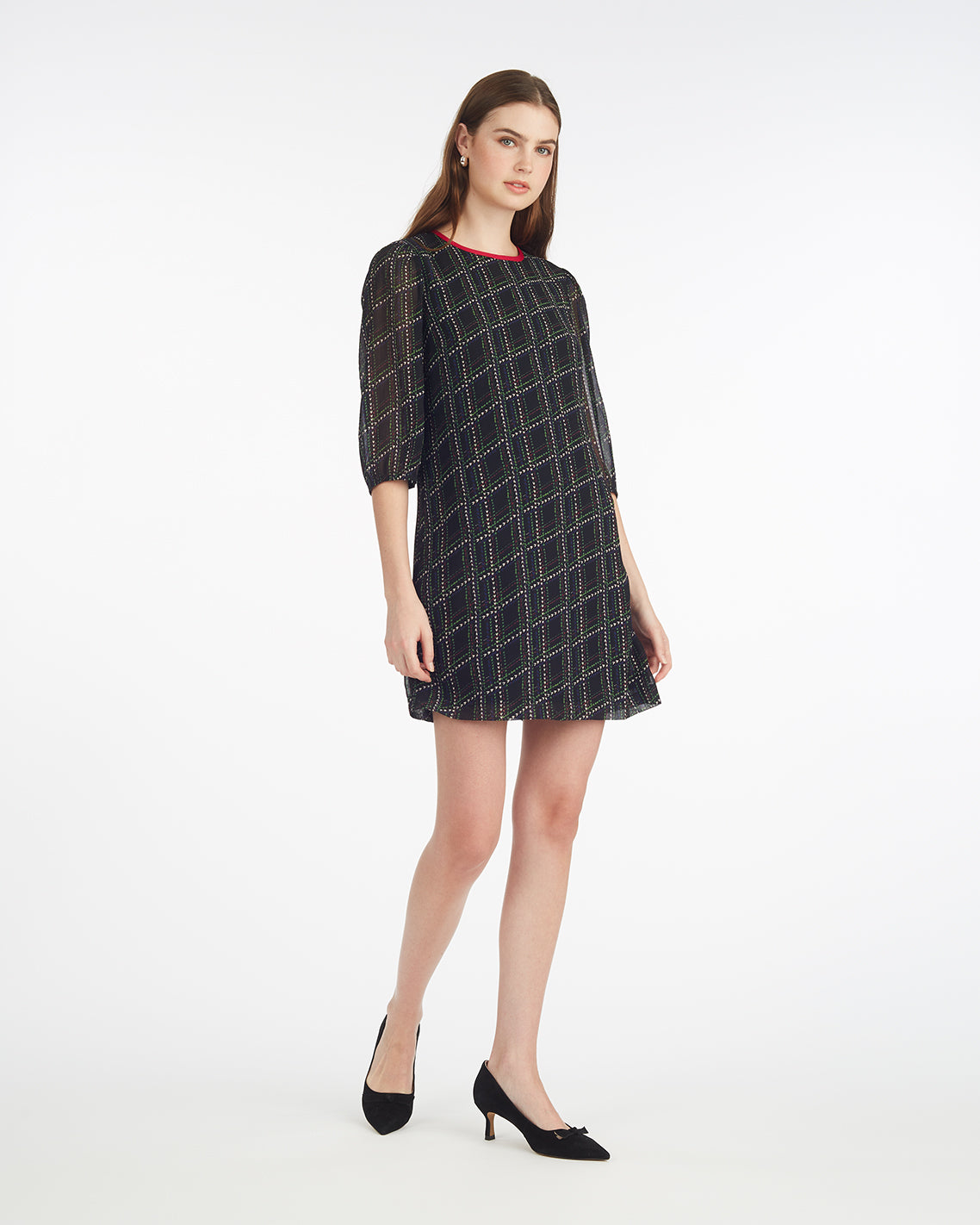 Ava Mini Dress in Dainty Check | Draper James Exclusive