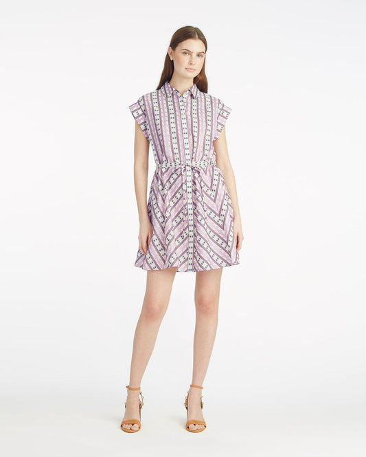 Phoebe Mini Shirtdress in Dotted Stripes Jacquard | Draper James Customer Favorite