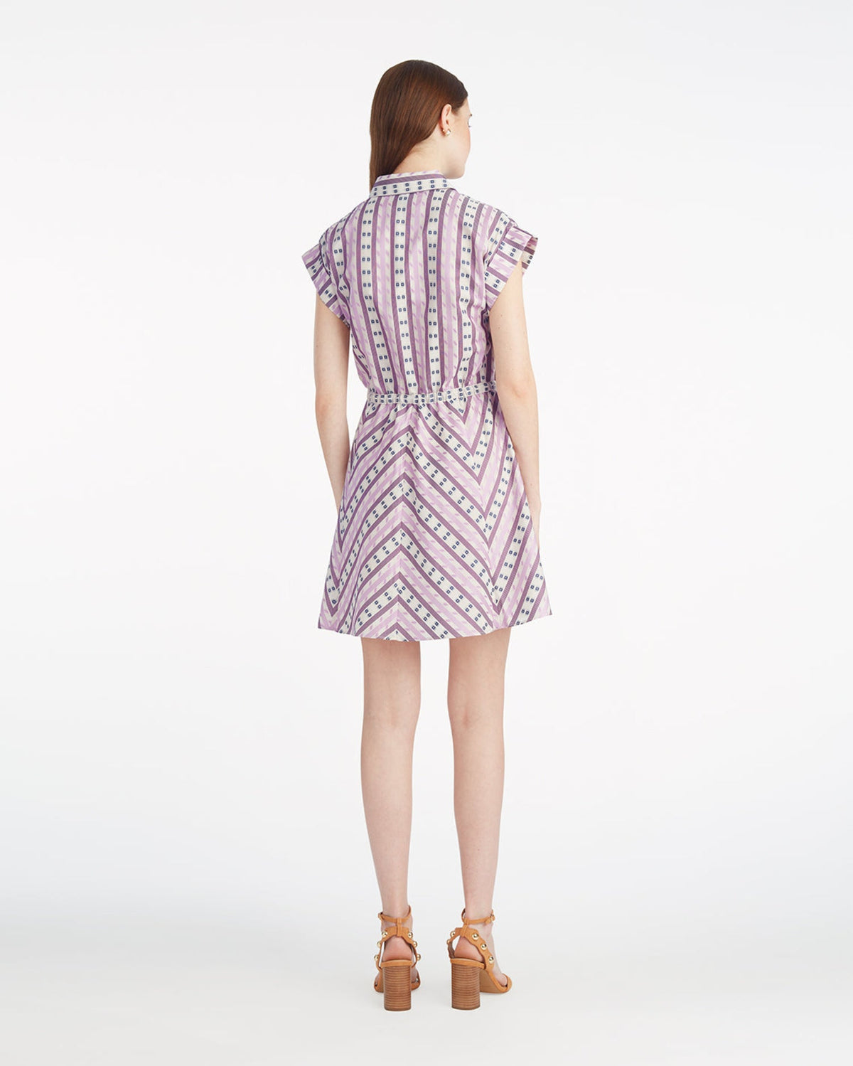 Phoebe Mini Shirtdress in Dotted Stripes Jacquard | Draper James Customer Favorite