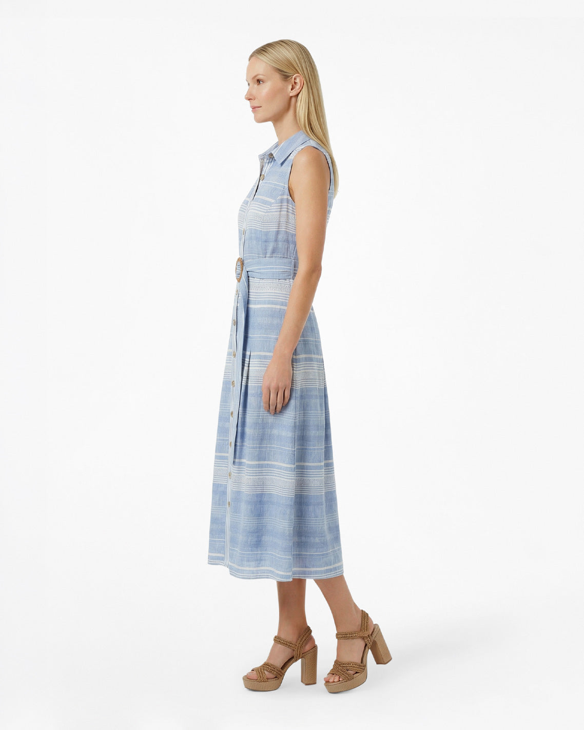 Vera Sleeveless Midi Dress in Stripe | Draper James Exclusive