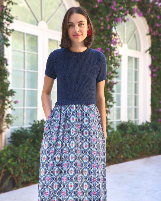 Chiara Mixed Media Midi Dress | Draper James Recommended