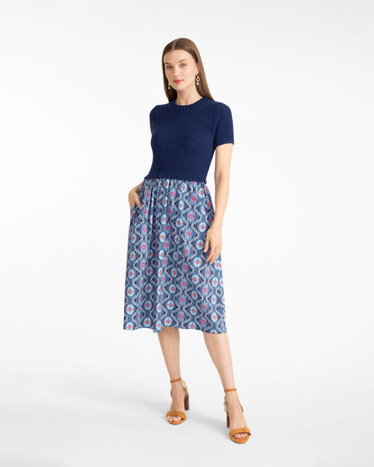 Chiara Mixed Media Midi Dress | Draper James Recommended