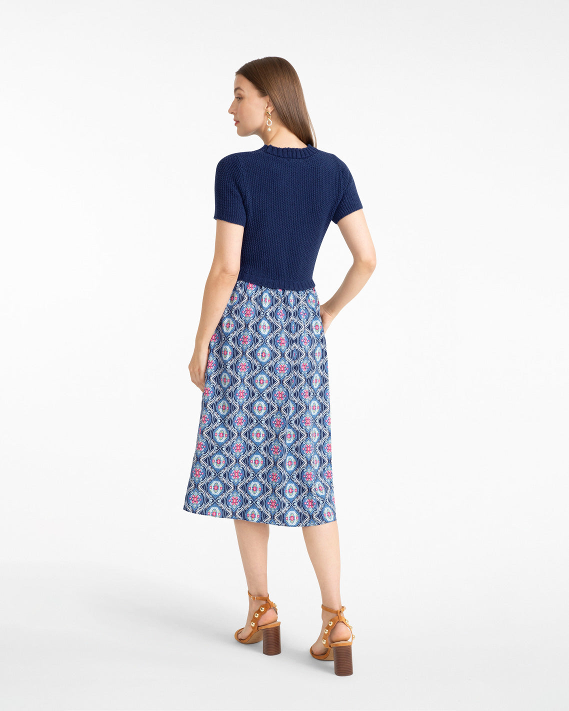 Chiara Mixed Media Midi Dress | Draper James Recommended