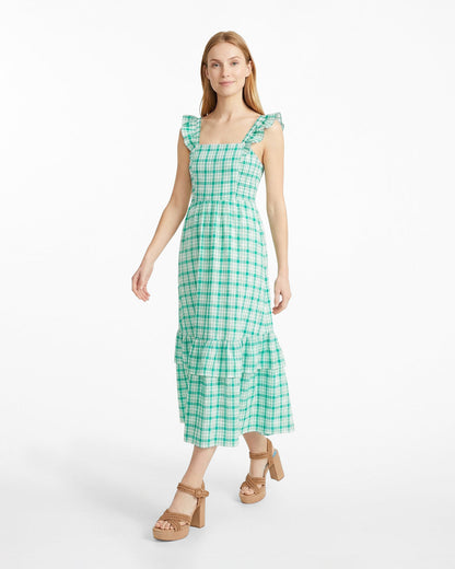Carrie Midi Dress in Green Plaid | Draper James Classic