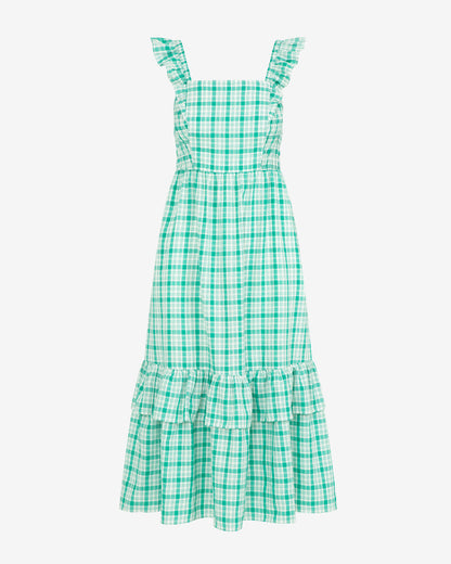 Carrie Midi Dress in Green Plaid | Draper James Classic