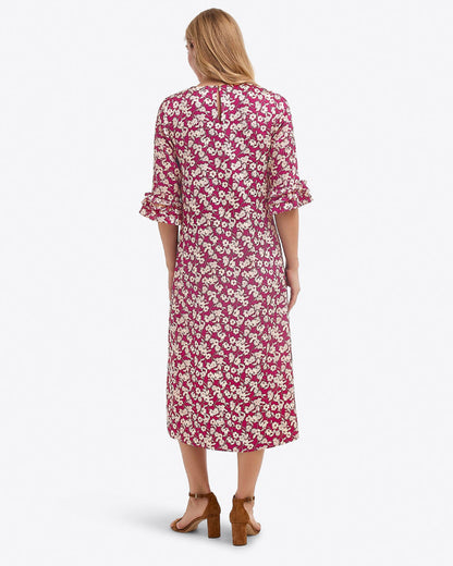 Crewneck Midi Dress in Hammered Satin | Draper James Top Pick