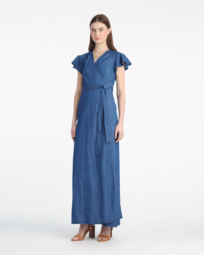 Reagan Denim Maxi Dress in Medium Wash | Draper James Top Pick