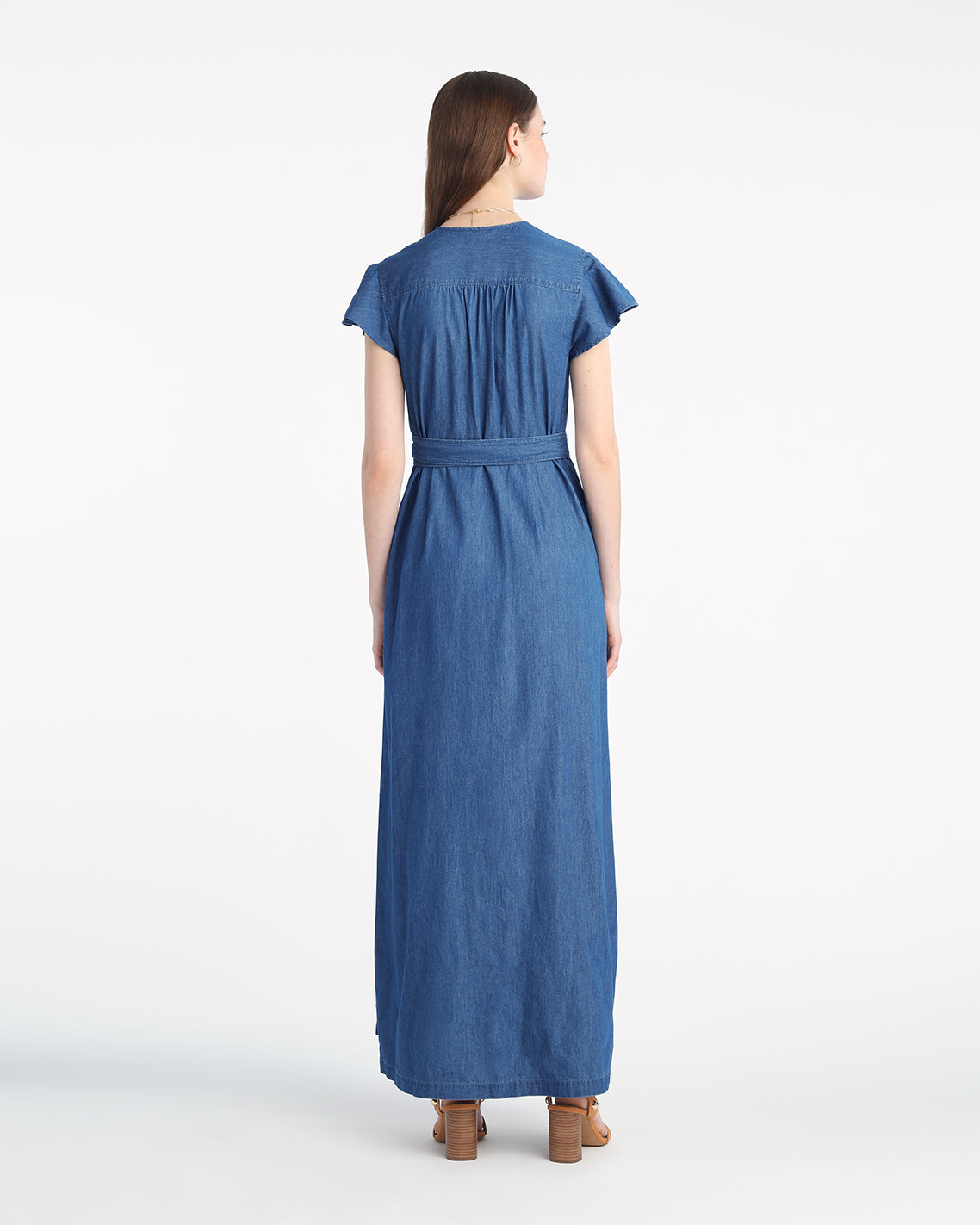 Reagan Denim Maxi Dress in Medium Wash | Draper James Top Pick