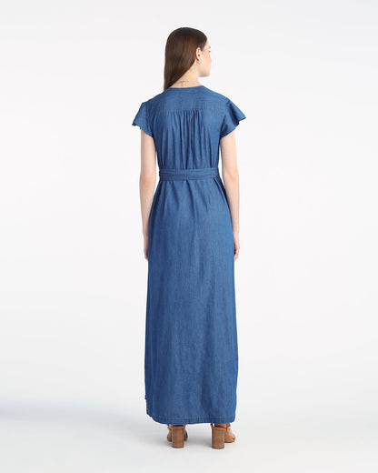 Reagan Denim Maxi Dress in Medium Wash | Draper James Top Pick