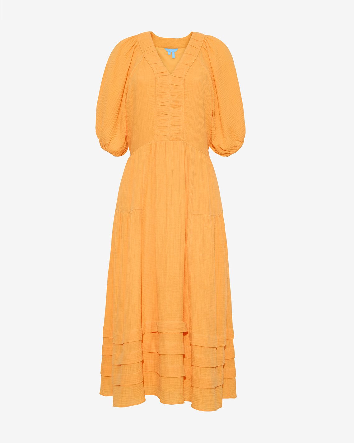 Chloe V-Neck Midi Dress in Crinkle Cotton | Draper James Popular