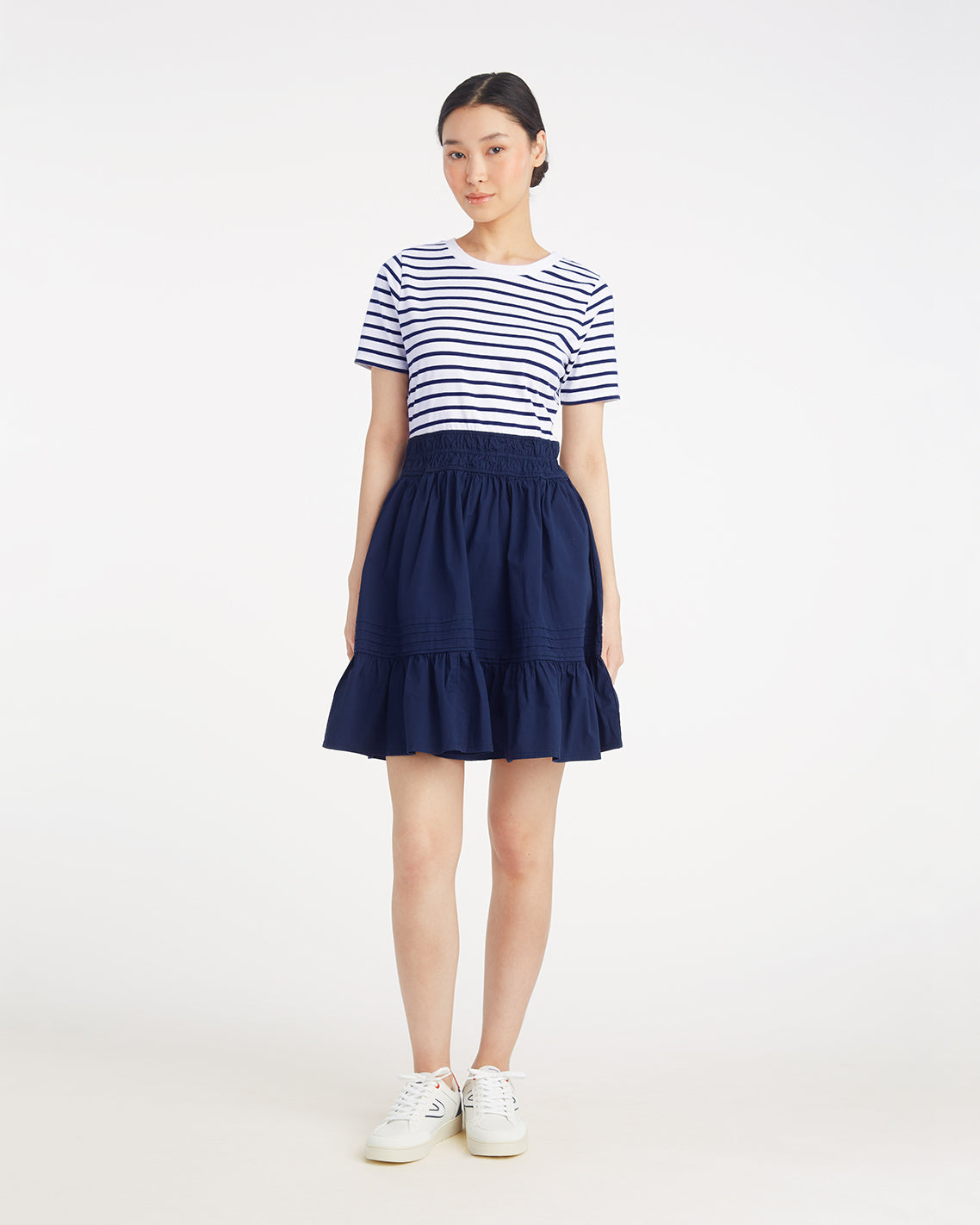 Wilson Mini Dress in Navy Stripe | Draper James New