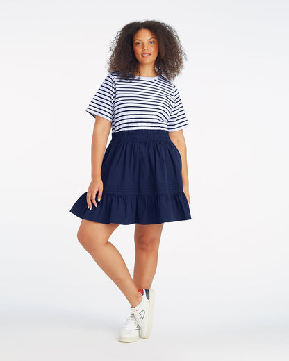 Wilson Mini Dress in Navy Stripe | Draper James New