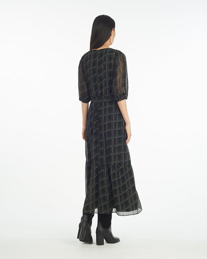 Sophie Tie Waist Midi Dress in Dainty Check | Draper James Popular