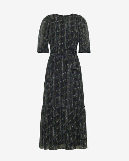 Sophie Tie Waist Midi Dress in Dainty Check | Draper James Popular