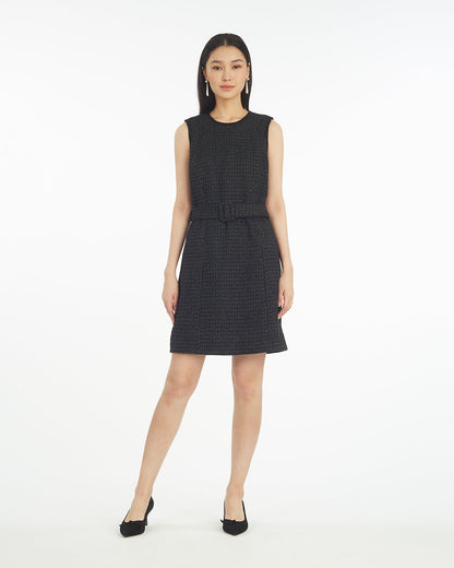 Sadie Belted Shift Dress in Tweed | Draper James Deals