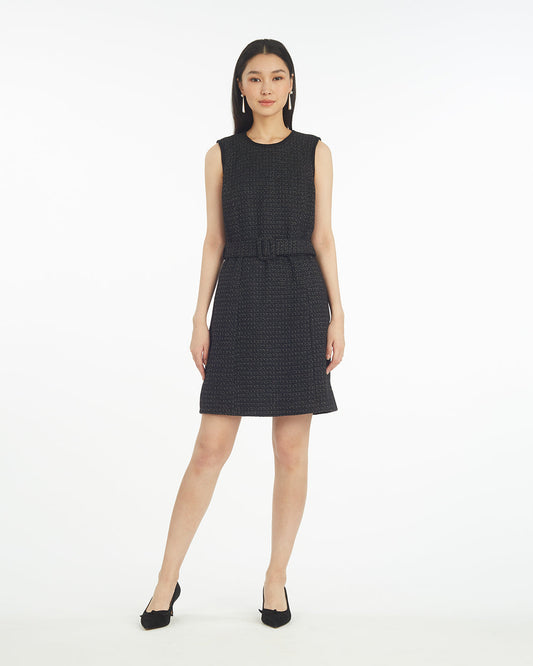 Sadie Belted Shift Dress in Tweed | Draper James Deals