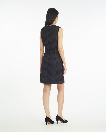 Sadie Belted Shift Dress in Tweed | Draper James Deals