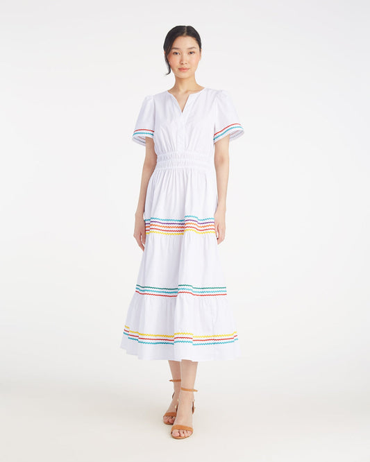 Hollie Midi Dress in Rainbow Ric Rac | Draper James Value