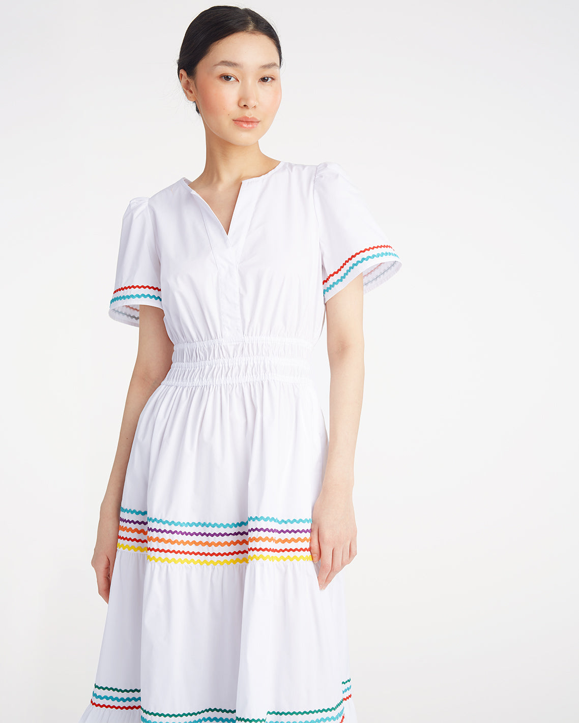 Hollie Midi Dress in Rainbow Ric Rac | Draper James Value