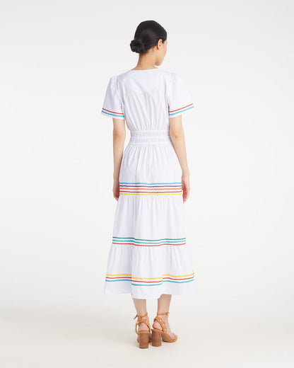 Hollie Midi Dress in Rainbow Ric Rac | Draper James Value