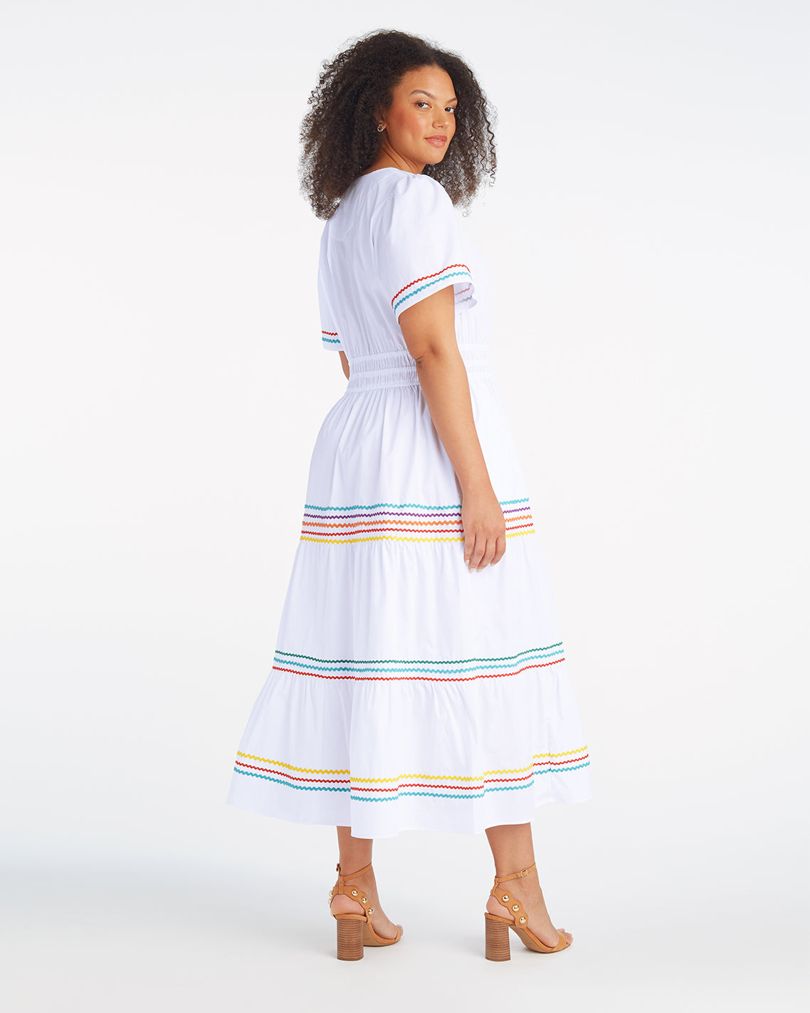 Hollie Midi Dress in Rainbow Ric Rac | Draper James Value