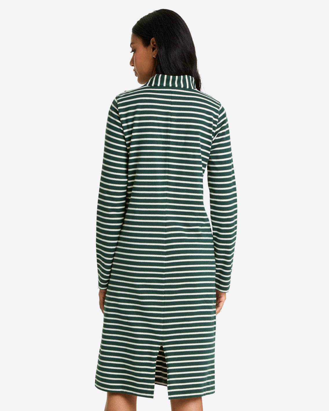 Elsie Turtleneck Dress in Green Stripe | Draper James New