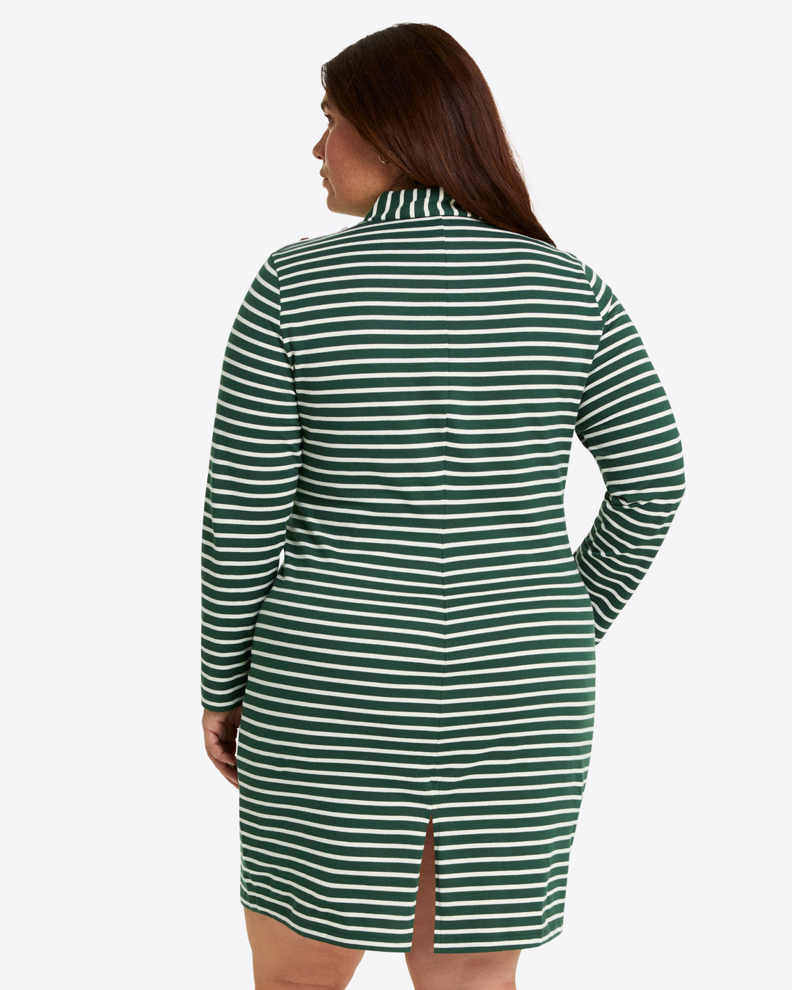 Elsie Turtleneck Dress in Green Stripe | Draper James New