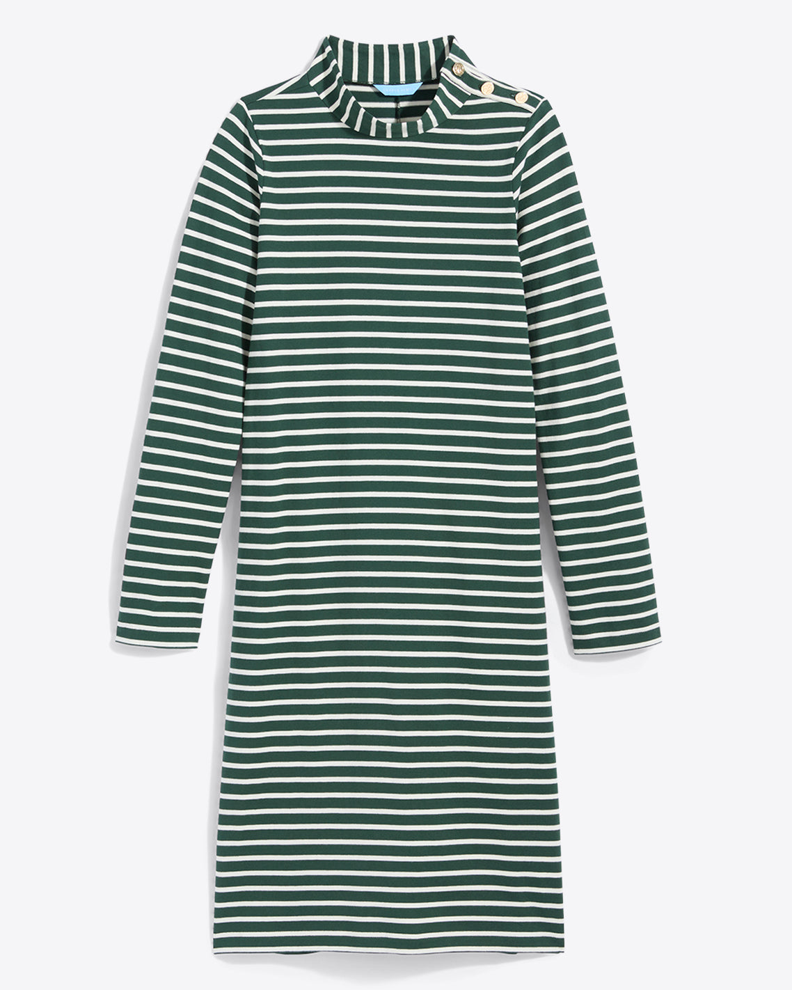 Elsie Turtleneck Dress in Green Stripe | Draper James New