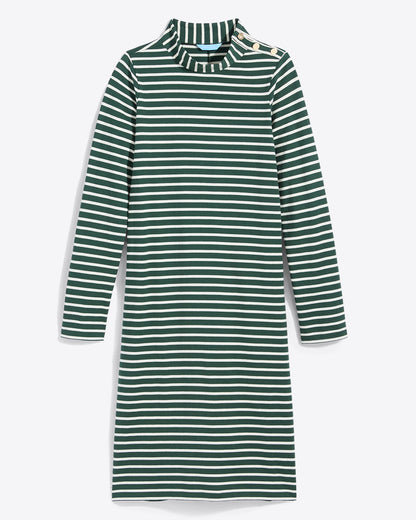 Elsie Turtleneck Dress in Green Stripe | Draper James New