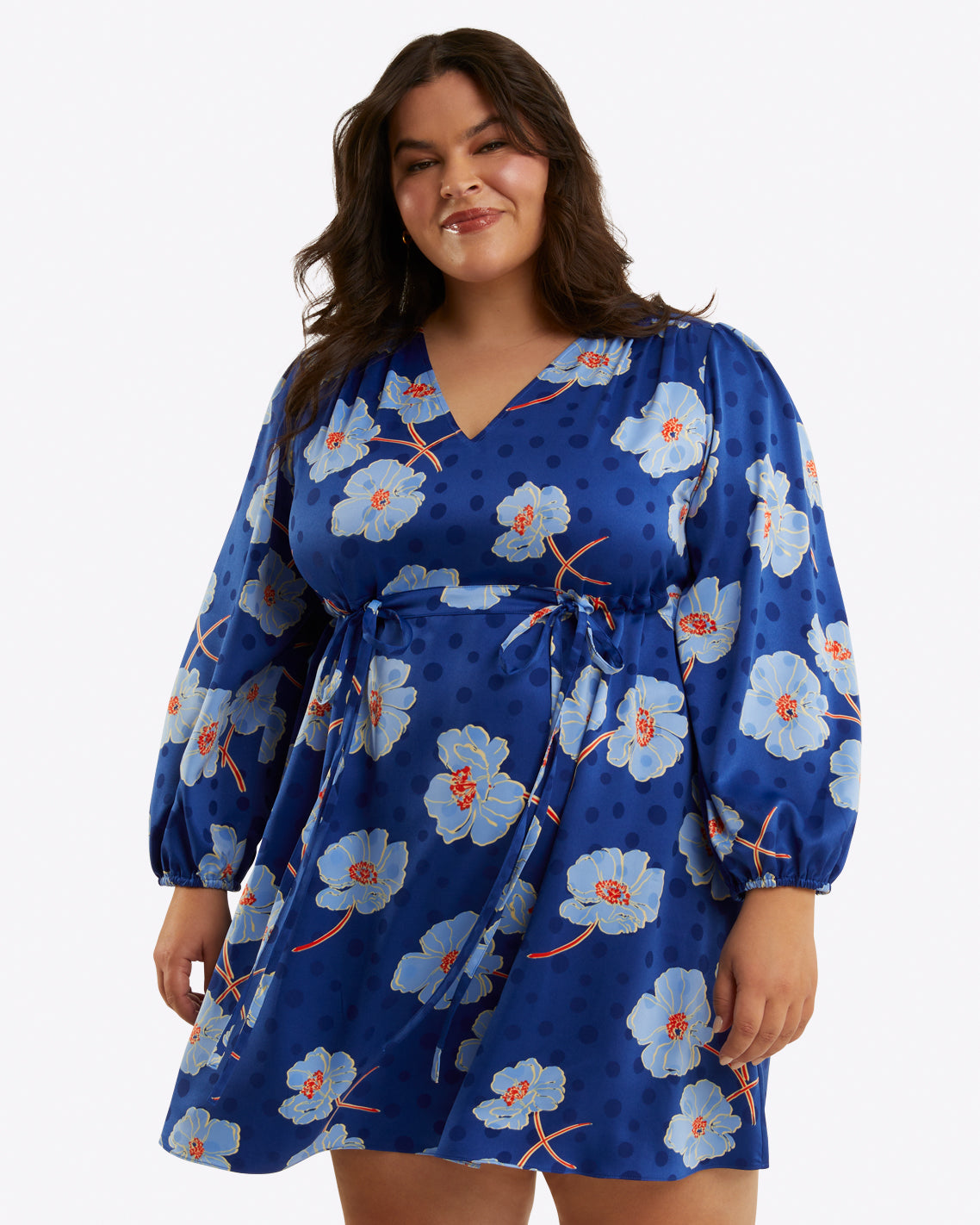 Kellie Babydoll Dress in Printed Dot Jacquard | Draper James Special Offer
