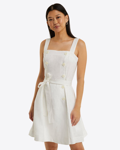 Kylie Love Circle Mini Dress in Linen | Draper James Essential