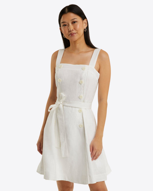 Kylie Love Circle Mini Dress in Linen | Draper James Essential