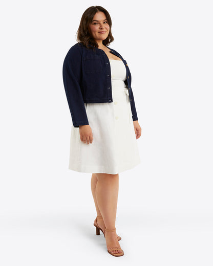 Kylie Love Circle Mini Dress in Linen | Draper James Essential