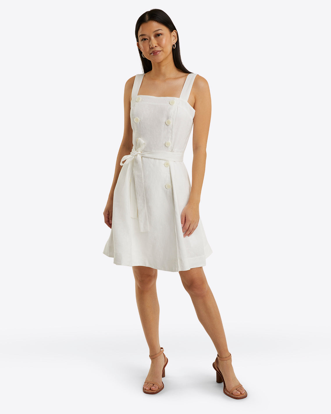 Kylie Love Circle Mini Dress in Linen | Draper James Essential