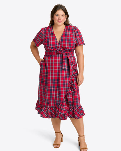 Reba Midi Wrap Dress in Angie Plaid | Draper James Great Value