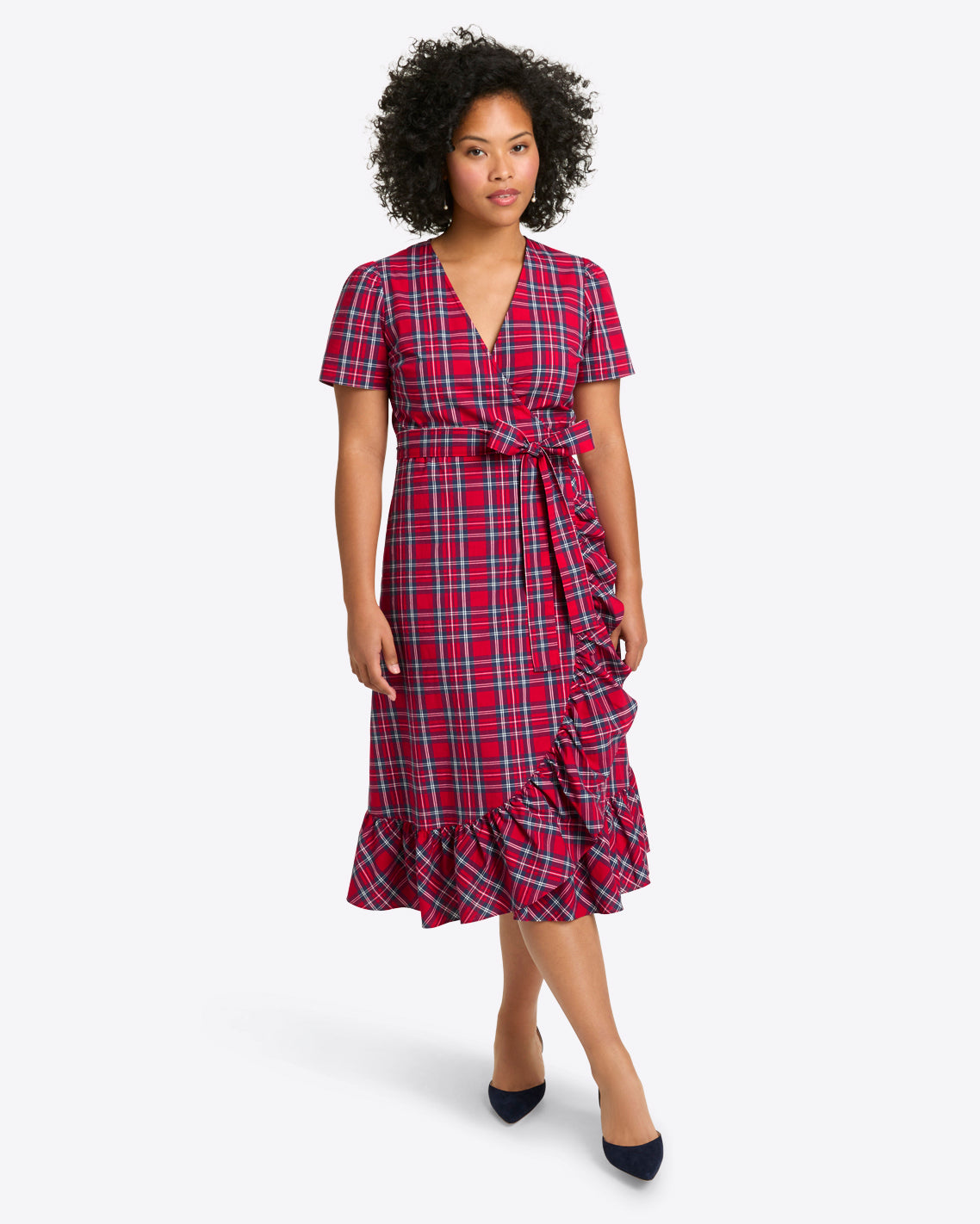 Reba Midi Wrap Dress in Angie Plaid | Draper James Great Value