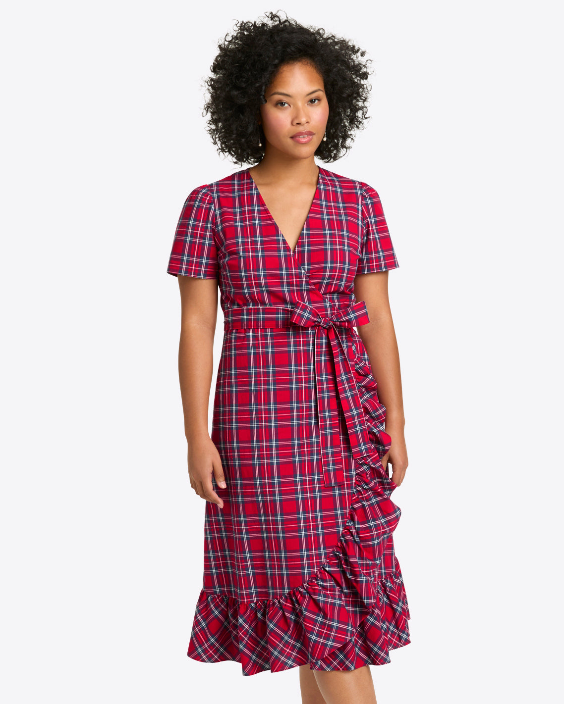 Reba Midi Wrap Dress in Angie Plaid | Draper James Great Value
