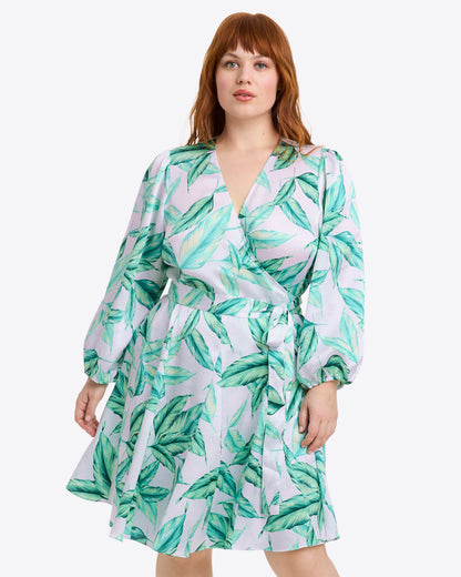 Jordan Long-Sleeve Wrap Dress in Hammered Satin | Draper James Sale