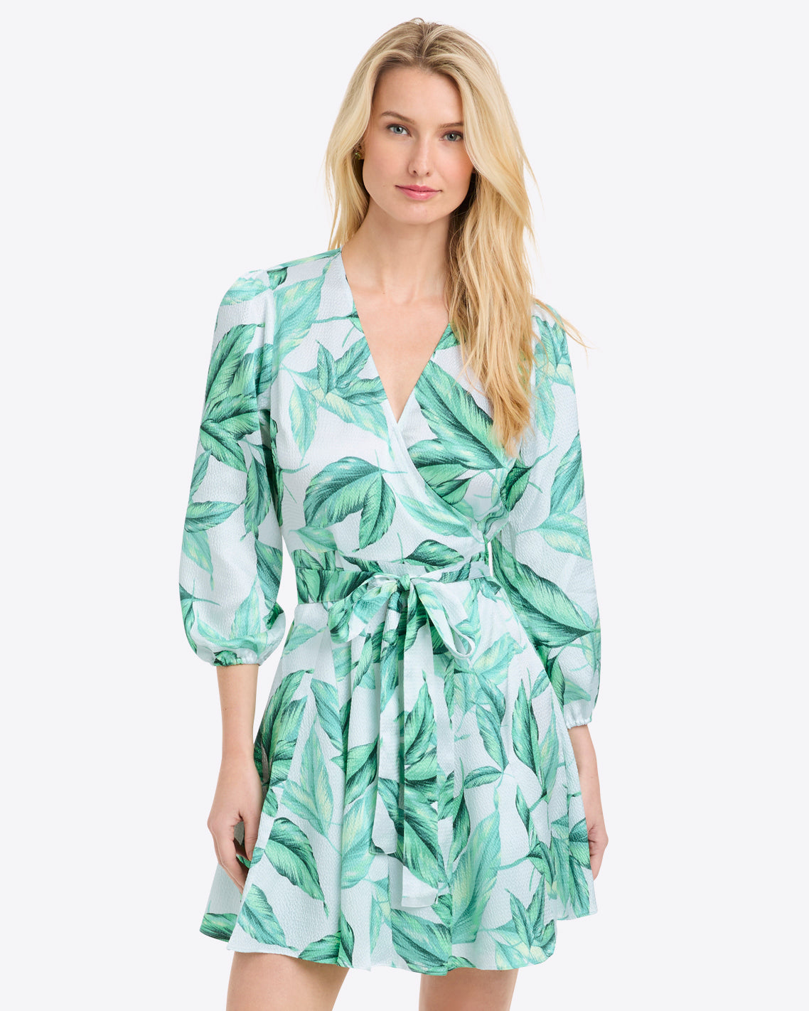 Jordan Long-Sleeve Wrap Dress in Hammered Satin | Draper James Sale