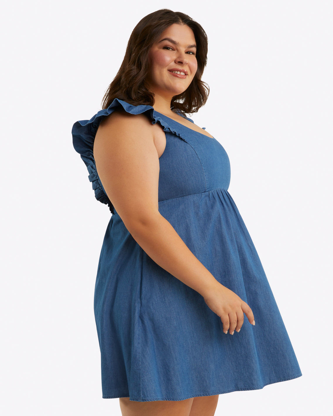 Ciara Babydoll Dress in Chambray | Draper James Everyday