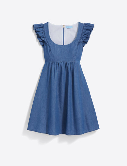 Ciara Babydoll Dress in Chambray | Draper James Everyday