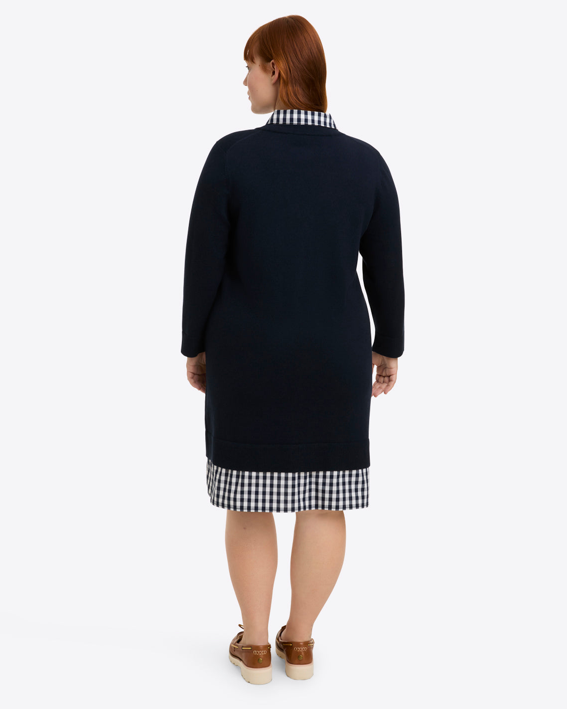 Wool and Cotton Combo Sweaterdress in Navy | Draper James Trusted