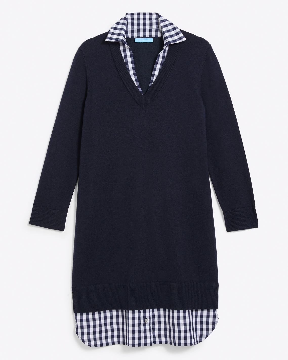 Wool and Cotton Combo Sweaterdress in Navy | Draper James Trusted