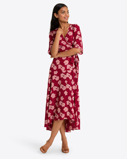 Fiona Wrap Midi Dress in Lurex Crepe | Draper James Recommended