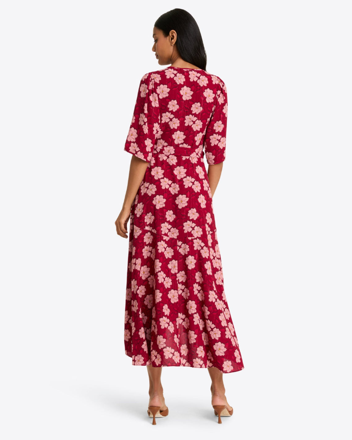 Fiona Wrap Midi Dress in Lurex Crepe | Draper James Recommended
