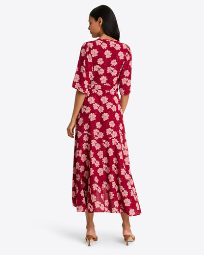 Fiona Wrap Midi Dress in Lurex Crepe | Draper James Recommended