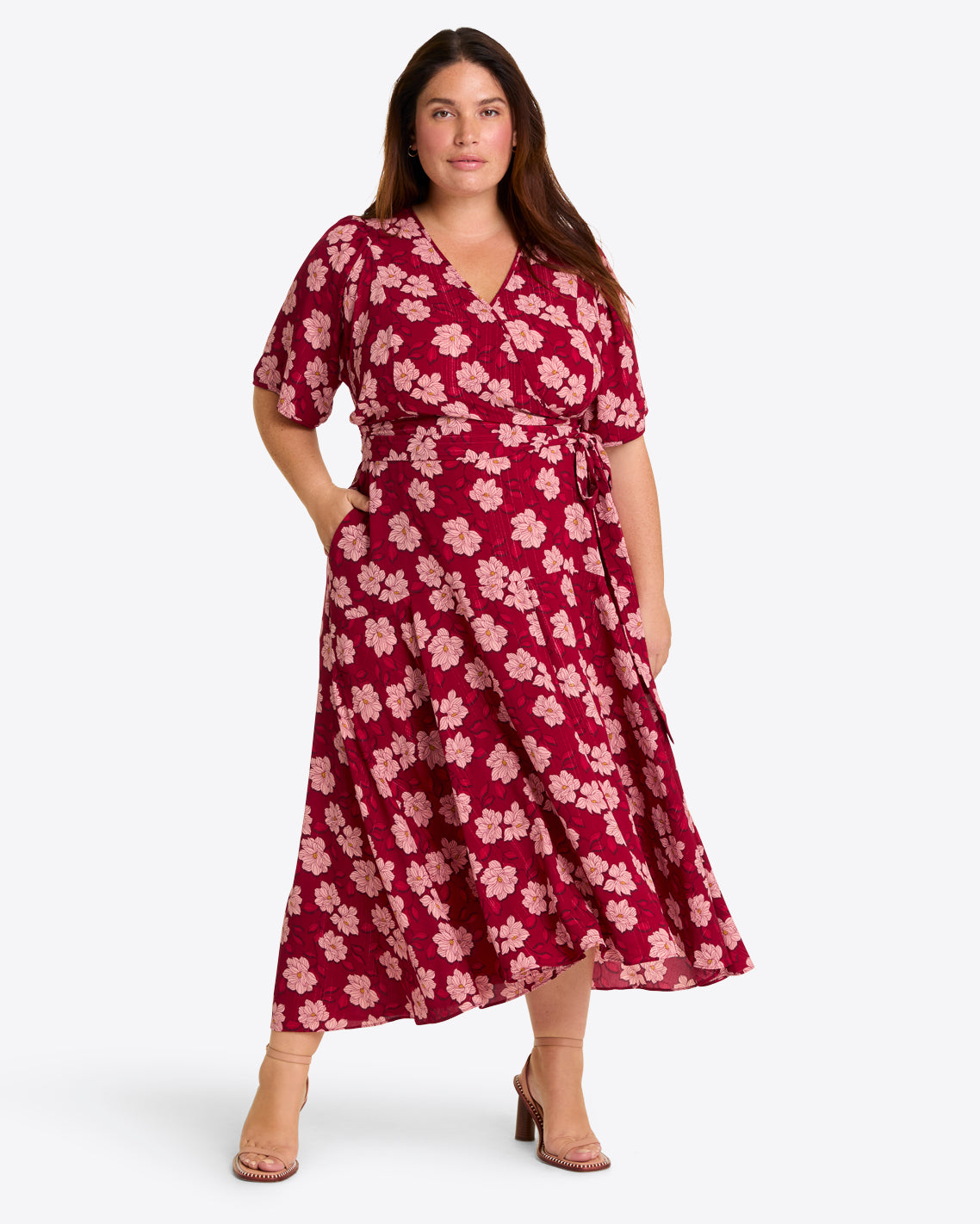 Fiona Wrap Midi Dress in Lurex Crepe | Draper James Recommended