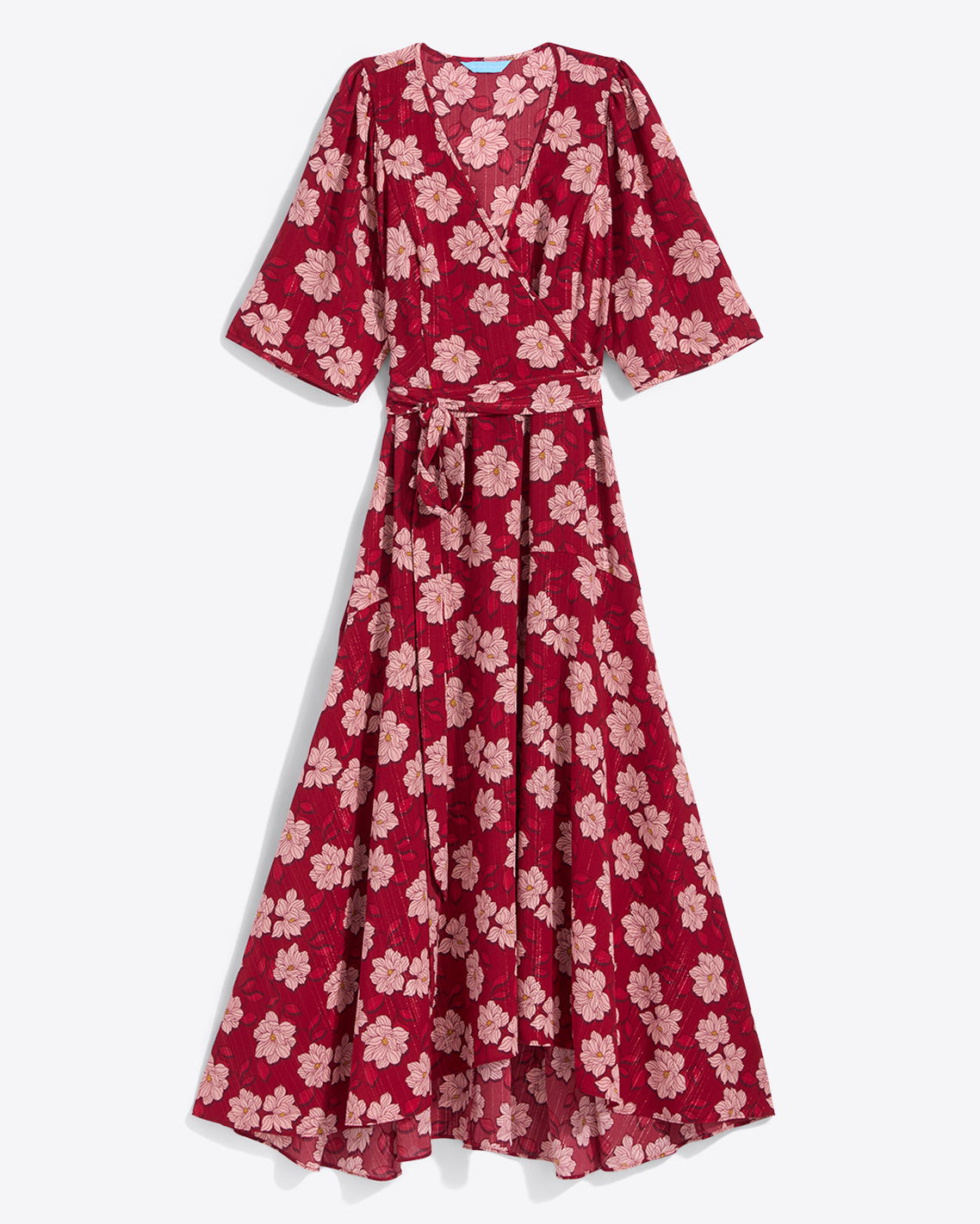 Fiona Wrap Midi Dress in Lurex Crepe | Draper James Recommended
