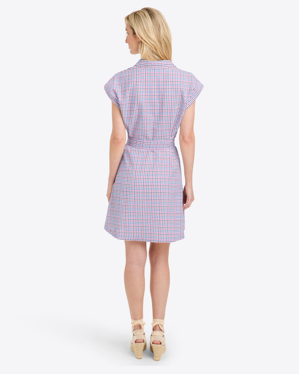 Trisha Shirtdress in Stitched Grid | Draper James Trending