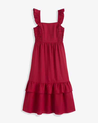 Carrie Midi Dress in Raspberry Pink | Draper James Best Price